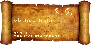 Kálnay Imola névjegykártya